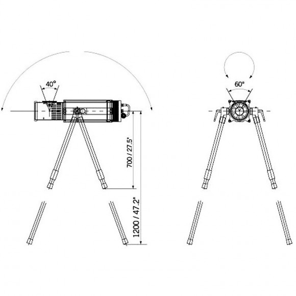 Штатив четырехножный с каркасом для рентгеновских аппаратов ERESCO