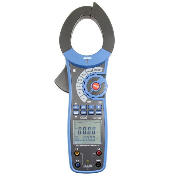 DT-3353 Клещи электроизмерительные, ваттметр