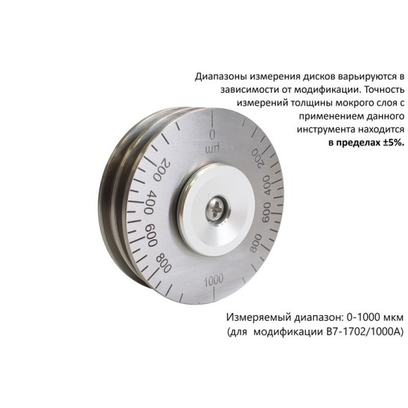 Толщиномер мокрого слоя: диск-колесо