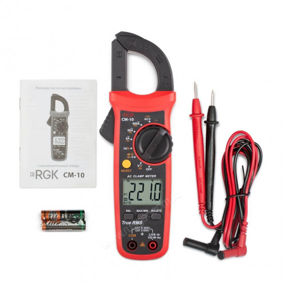 Токоизмерительные клещи RGK CM-10 с поверкой