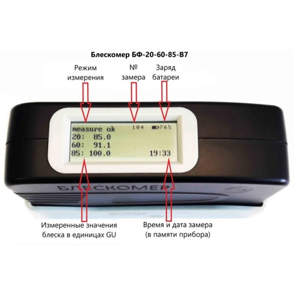 Блескомер фотоэлектрический БФ трёхугловой 20°/20°, 60°/60°, 85°/85° B7